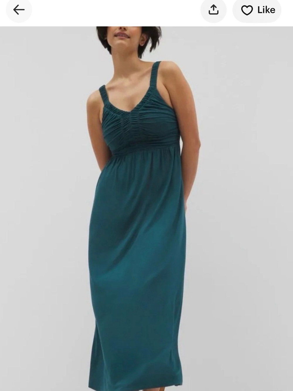 Soma Teal V-Neck Jersey Maxi Dress
